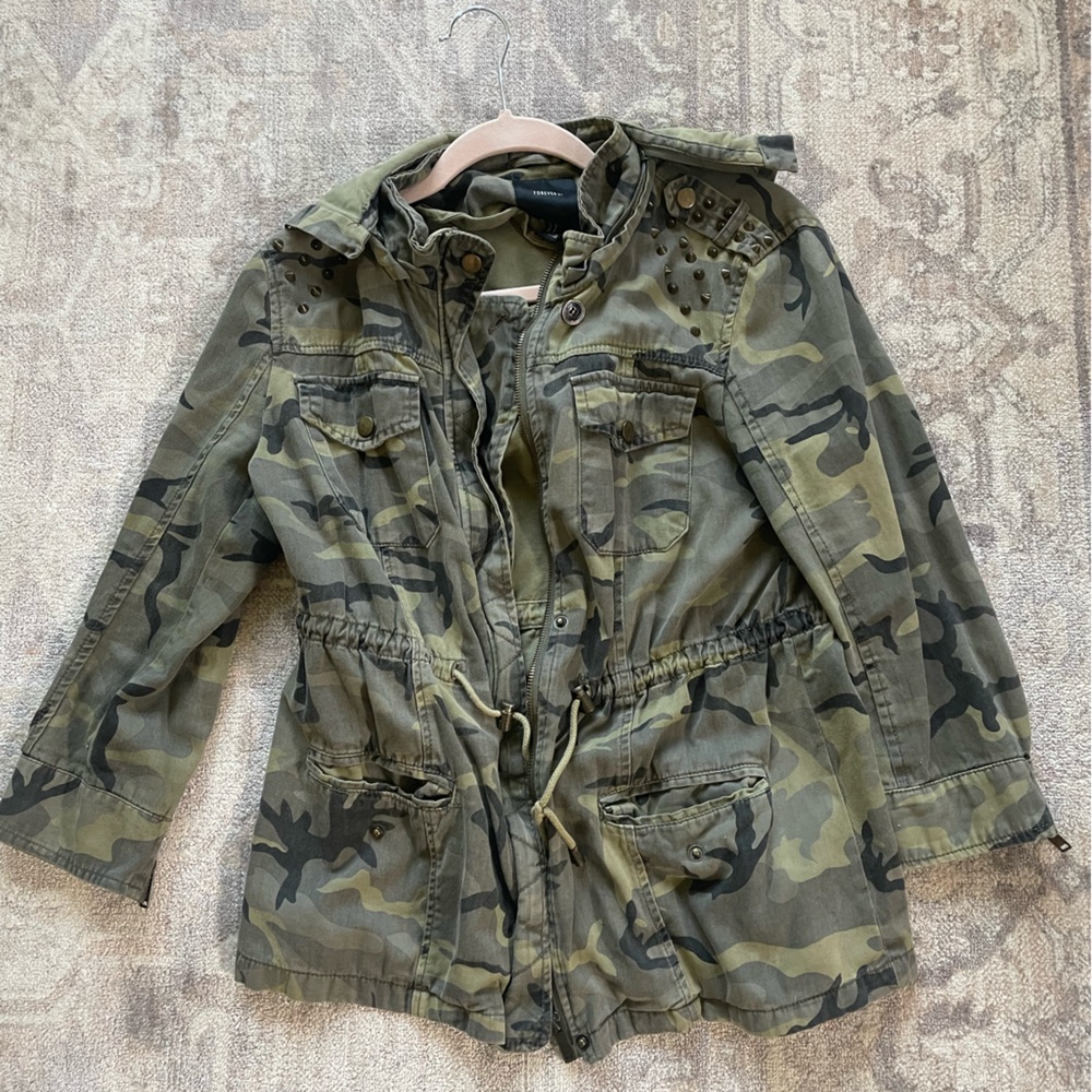 Forever 21 Canvas Camo Jacket